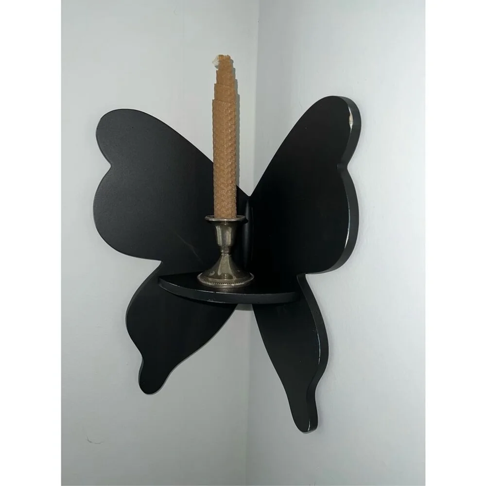 Black Whimsy Gothic Butterfly/moth shelf